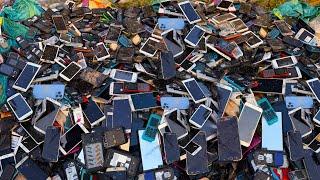 Very Happy  i Found Many Smartphone ! It Maybe 500 Phones  From Landfill || Restore Broken Phone !