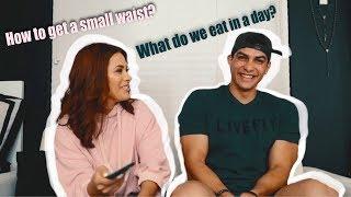 Q&A UPDATED: How to get a small waist? What do we eat in a day?