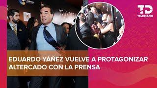 Eduardo Yáñez pierde el control y arrebata celular a reportera: "Ahorita te lo doy"