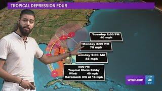 Isolated storms possible Sunday afternoon