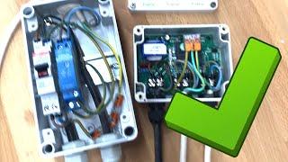 Netzvorrangschaltung mit Erdungsrelais für Inselnetz im Wohnmobil mit FI-Schalter