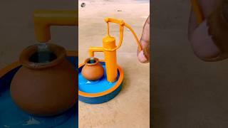 Small project of filling water in pitcher with mini hand pump