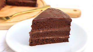 Moist chocolate cake recipe. [No Oven, No Eggs, No Whipping Cream]