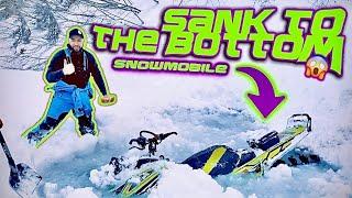 Snowmobile SINKS to the Bottom of the Lake