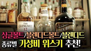 스카치위스키 종류별 가성비 원탑! : 싱글몰트/블렌디드몰트/블렌디드위스키