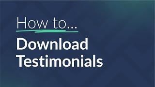 How to Download Testimonials in RealSatisfied