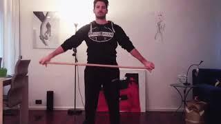 Shoulder warm-up: stick manipulation