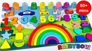 Kids Compilation of BEST Colors, Numbers & Shapes Activity Boards