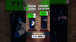 iPhone 15 Pro vs Samsung S24 Ultra  Battery Life Battle – Who’s the Power King?#shorts #viralvideo