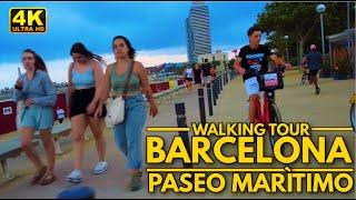 Barcelona – Strandpromenade – Sommerzeit – Rundgang – Spanien – Juli 2022[4k60FPS]