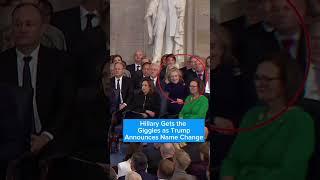 Hillary Gets the Giggles on Gulf of America #shorts #trump #inauguration
