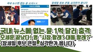 국내 뉴스에는 없는 윤 소식ㄷㄷ 오세훈 끝났네요..명태 또 나옴 (장세일 후보 큰절..심각한가 봅니다)