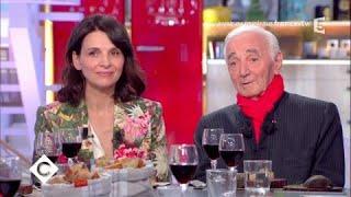 Charles Aznavour et Juliette Binoche au dîner - C à Vous - 22/09/2017