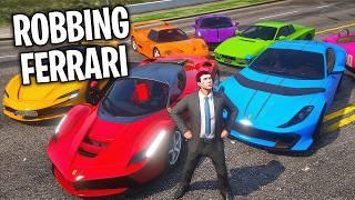 Stealing EVERY Ferrari from Dealership.. GTA 5 RP