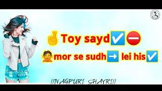 Toy sayd mor se sudh leihis //Nagpuri SHAYRI //status video 2021