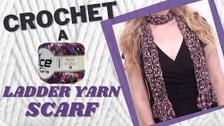 Fast & Easy Trellis Ladder Yarn Crocheted Scarf DIY Tutorial