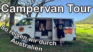 Unser Zuhause für 2,5 Monate in Australien - Roomtour durch unseren Campervan - Weltreise Vlog 009