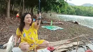 Tante cantik PESTA STRIKE IKAN NILA liar  mancing mania  fishing mania