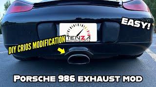 Porsche boxster 986 crios exhaust modification - easy DIY to make your racecar track build louder