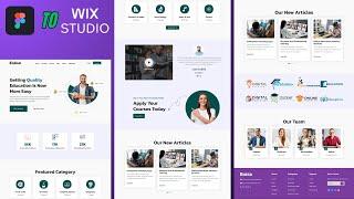 Wix Studio tutorials for beginners 2024 | Figma to Wix studio | ACADEMY website in Wix studio