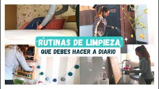 10 PASOS para una RUTINA De LIMPIEZA DIARIA del HOGAR // LIMPIA CONMIGO