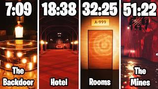 WORLD RECORD Speedrun in DOORS Backdoor + Hotel + Rooms + Mines (No Cheats) SOLO FULL Walkthrough