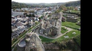 Netherlands: Valkenburg Castle from above / Kasteel Valkenburg vanuit lucht 2017