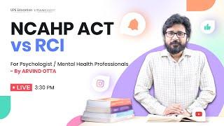 NCAHP ACT for Psychologists and Mental Health Professionals | RCI Norms| UPS Education