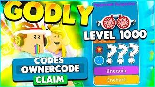 ALL UNBOXING SIMULATOR CODES AND LEVEL 1000 GODLY HAT! Roblox