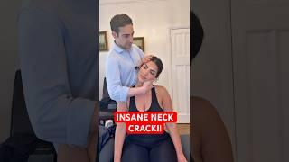 INSANELY LOUD AND SATISFYING NECK CRACK! #asmr #satisfying #osteopath #chiropractic