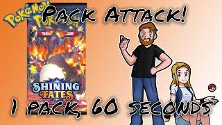 Pack Attack! SHINING FATES! Pokemon Card Opening! Big Pikachu Face #shorts PA303