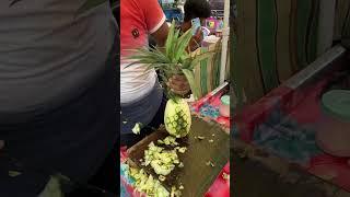 A fresh Pineapple Cutting || Indian Street Food  #streetfood #food #fruit #pineapple