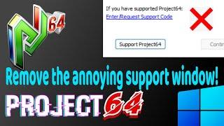 How to remove that annoying support window in Project64! *New Method* Visual Studio Tutorial (2024)