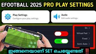 Efootball 2025 pro play settings | best settings | efootball mobile settings