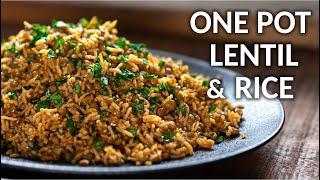 One Pot Lentil and Rice Recipe Inspired by Lebanese Mujadara  Easy Plant-Based Recipes for Vegans