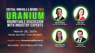 Uranium Roundtable at the Kinvestor Critical Minerals & Mining Conference 2024