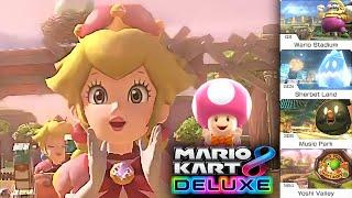 Mario Kart 8 Deluxe Peachette Gameplay Leaf Cup