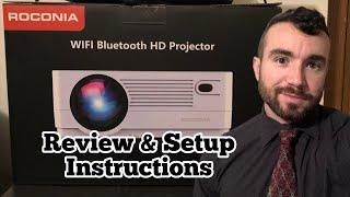 Roconia WiFi Bluetooth HD Projector Review, Setup Instructions and Troubleshooting