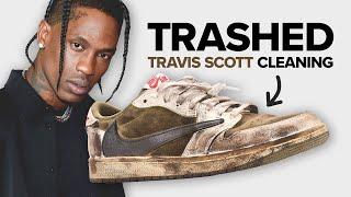 TRASHED Air Jordan 1 Travis Scott Medium Olive Cleaning Tutorial