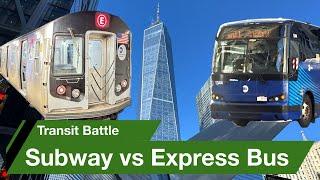 Subway VS Express Bus Which is Faster? Racing From Queens To Manhattan - Transit Battle