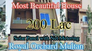 Most Beautiful House | 5 Marla Block G | Street 1 | Royal Orchard Multan | With 6.5 K Solar ,Ups |