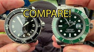 Rolex Submariner Hulk 40mm COMPARED to Blancpain Fifty Fathoms 45mm