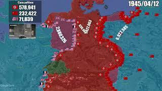 End Of Nazi Germany 1945 [Every Day, Using Army Sizes, Units]