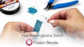 Learn Flat Herringbone Stitch with Fusion Beads