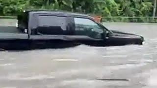 Major flooding in Toronto Vehicles were submerged in water