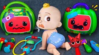 11 Minutes Satisfying Unboxing COCOMELON Doctor set toys, Ambulance Playset | Tana Toys ASMR