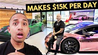 He Makes $15,000/Day Renting out Exotic Cars!