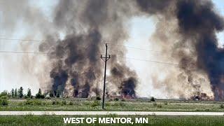 Smoke & Fire Near Mentor, Minnesota Is A Controlled Burn