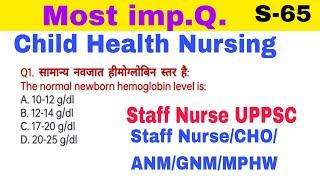 Staff Nurse UPPSC most important Questions and Answers/ UPPSC Staff Nurse MCQ Questions