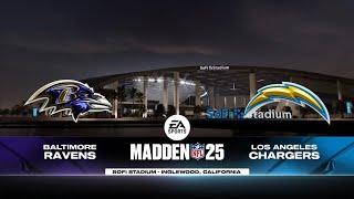 Ravens vs Chargers Week 12 Simulation (Madden 25 PS5)